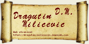 Dragutin Milićević vizit kartica